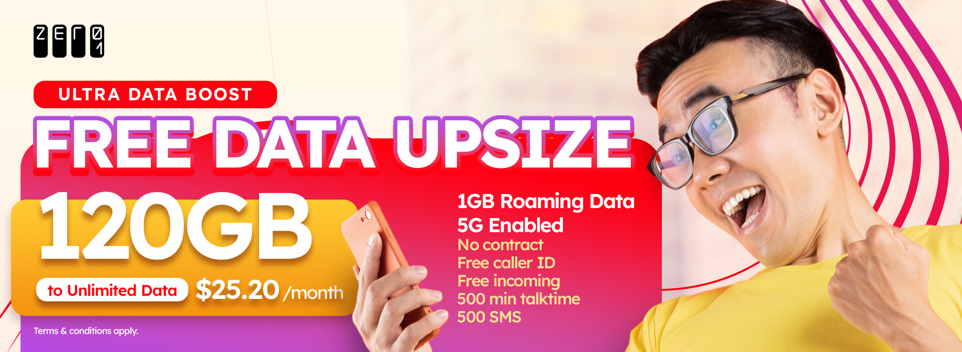 Ultra Data Boost - Zero1 60u 5G 120GB Mobile Plan - Let's Zero™ in