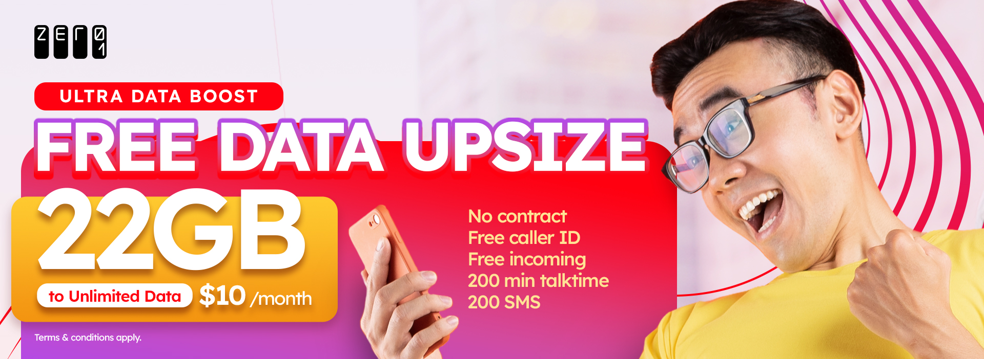 Ultra Data Boost - Zero1 Classic Mobile Plan - 22GB - Banner