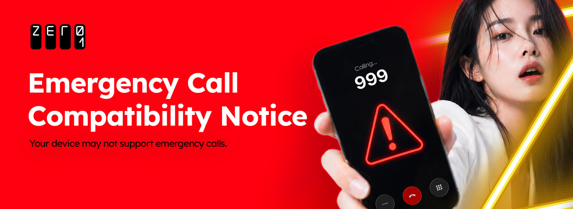 Emergency call compatibility notice - Zero1